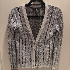 BCBGMaxAzria Silver Knit Cardigan